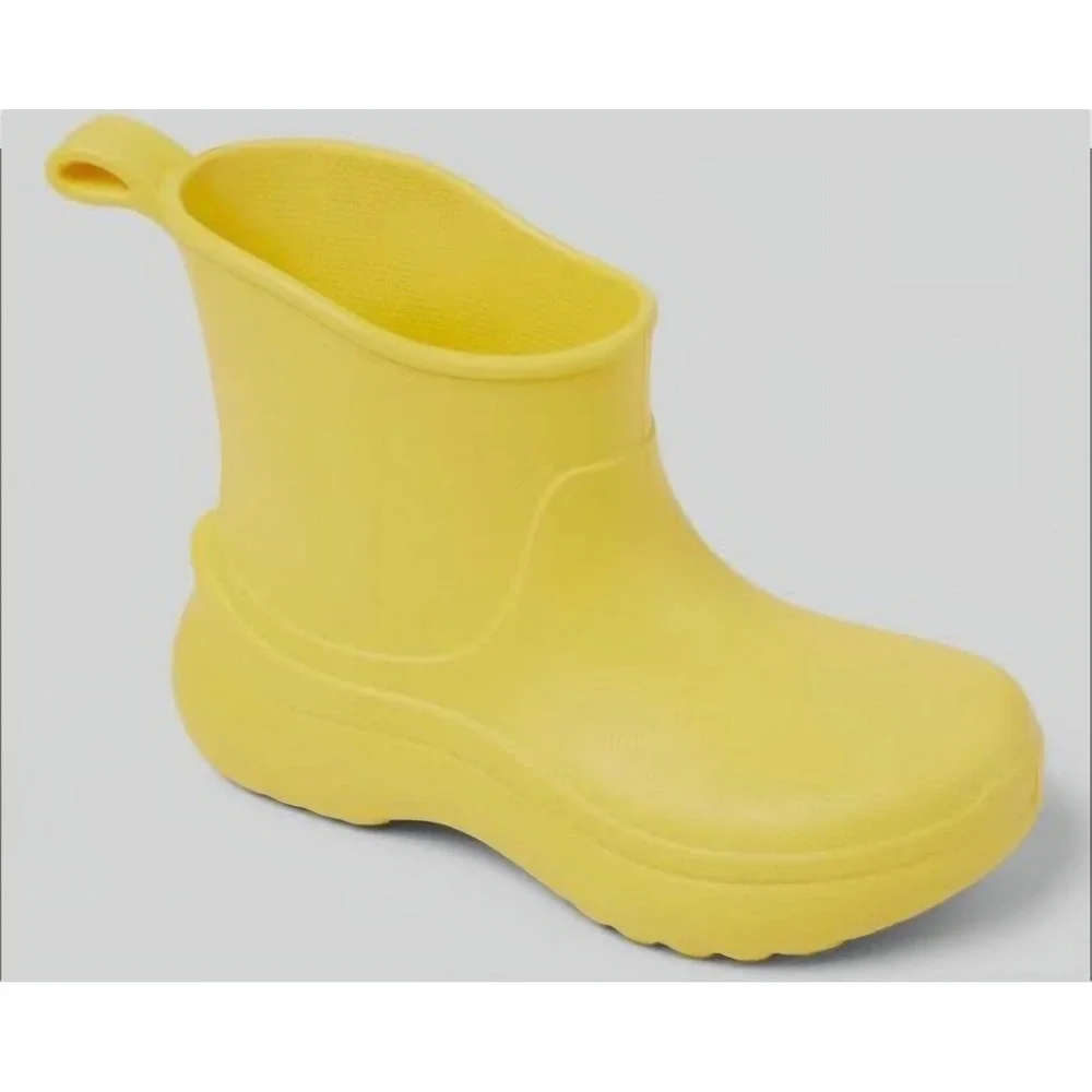 Cat & Jack Eli Kids Yellow Waterproof Rain Boots Size 11 Pull On EVA Unisex
